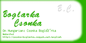 boglarka csonka business card